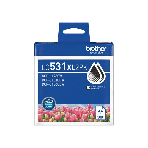 Brother LC-531XL 黑色 高容量墨水匣 (2入組)